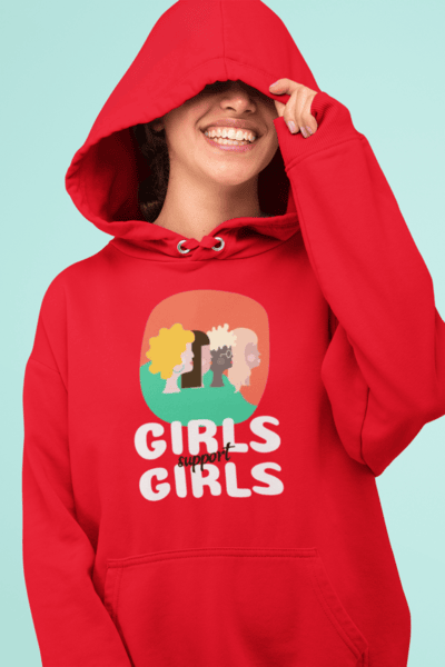 pullover-hoodie-mockup-featuring-a-woman-laughing-in-a-studio-32828a